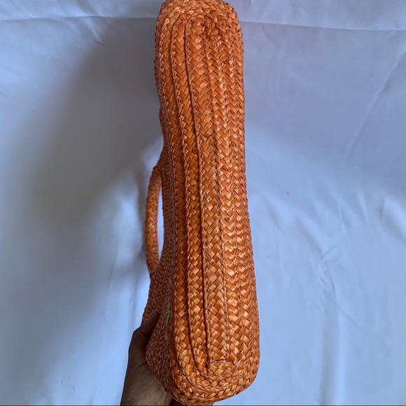 100% Wheat Straw Orange Hand Bag - Picture 9 of 10